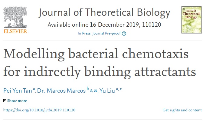New publication in Journal of Theoretical Biology: Congratulations Tan ...
